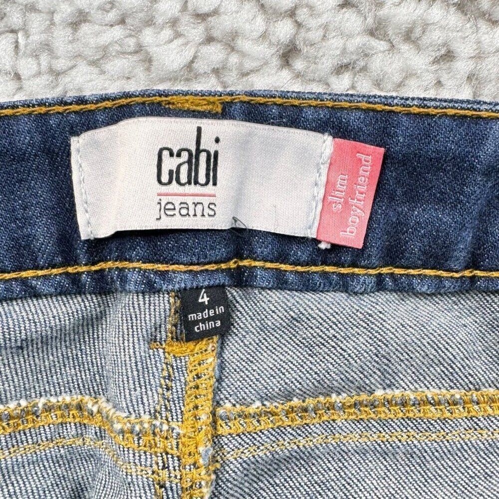 Cabi Slim Boyfriend Distressed Jean Raw Hem - Picture 4 of 9